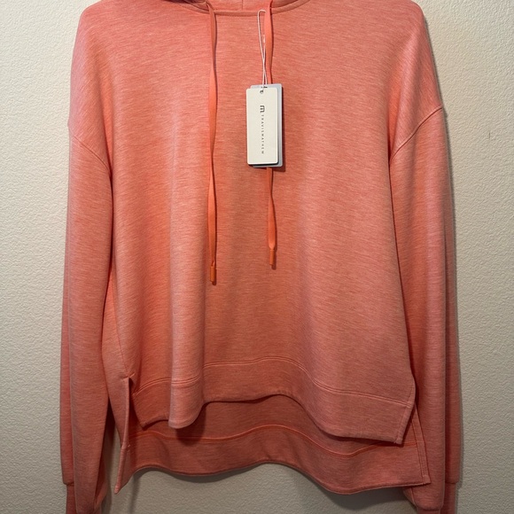 Travis Mathew Women's Skylight Soft Half Zip, Heather Porcelain Rose, Small - Picture 3 of 5